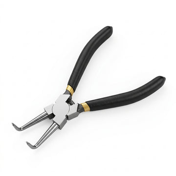 90-degree angled external snap ring pliers for tight space automotive and shaft repair