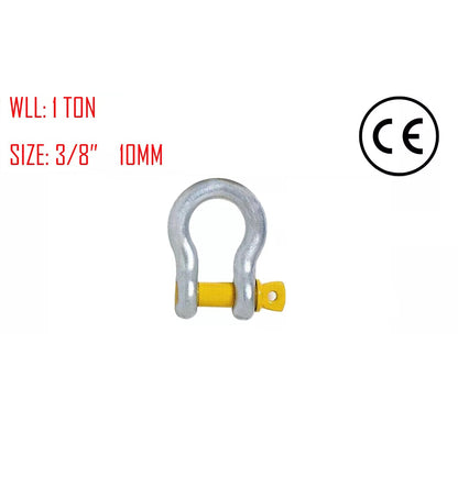 Bow Shackle U Loop Dee Shackle 6mm to 25mm – Heavy Duty CE Certified Tow Chain Link