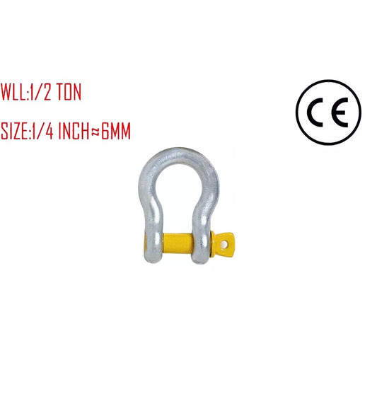 6mm to 25mm Bow Shackle U Loop Dee Shackle ¨C Heavy Duty Chain Link Tow Trailer CE Certified