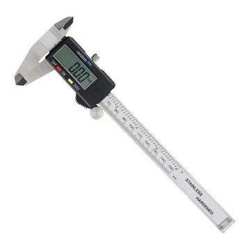 Stainless steel digital vernier caliper 150mm with LCD screen and mm inch conversion