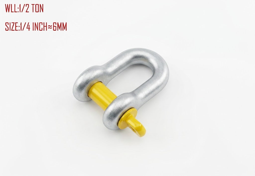 6mm to 25.4mm 1/4" to 1" D SHACKLE WITH YELLOW PIN CE certification