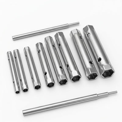 10PCS Tube Spanner Tubular Tap Spanner Plumbing Socket Wrench SPARK PLUG