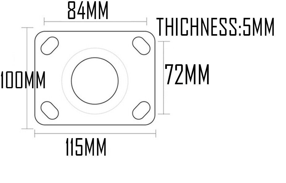 Heavy Duty 4" 5" 6" 8" Cast Iron Castor Wheels PU Industrial Castor Office Furniture Table