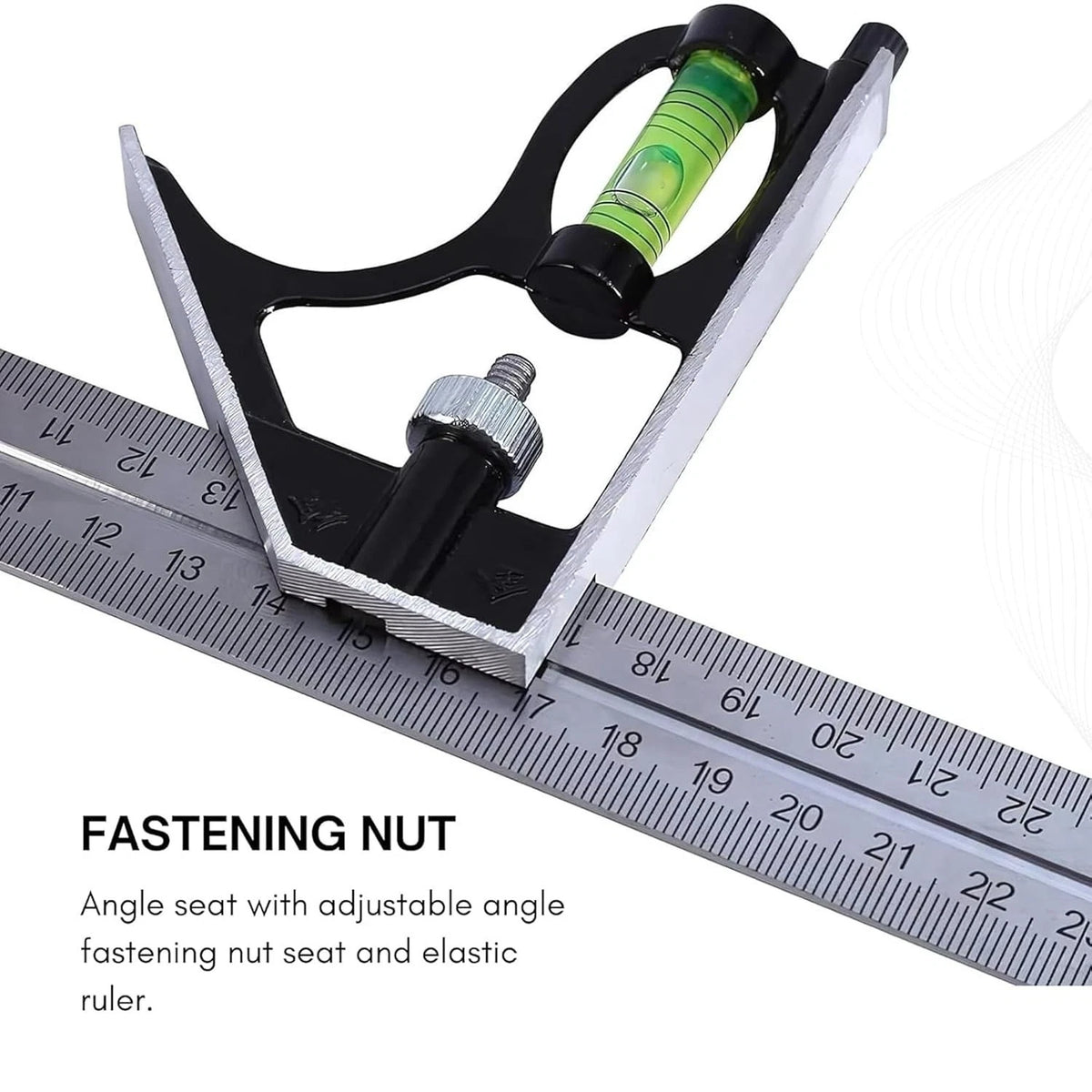 12'' inch Type A Combination Square 300mm Stainless Steel Ruler L shape level