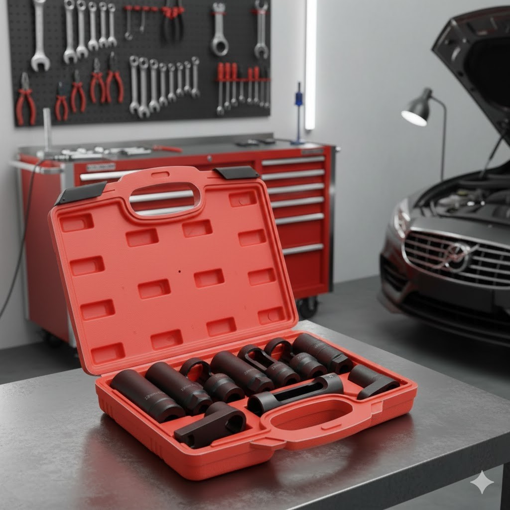 10Pcs Oxygen Sensors Socket Wrench Set Practical Durability Removal Tool Kit