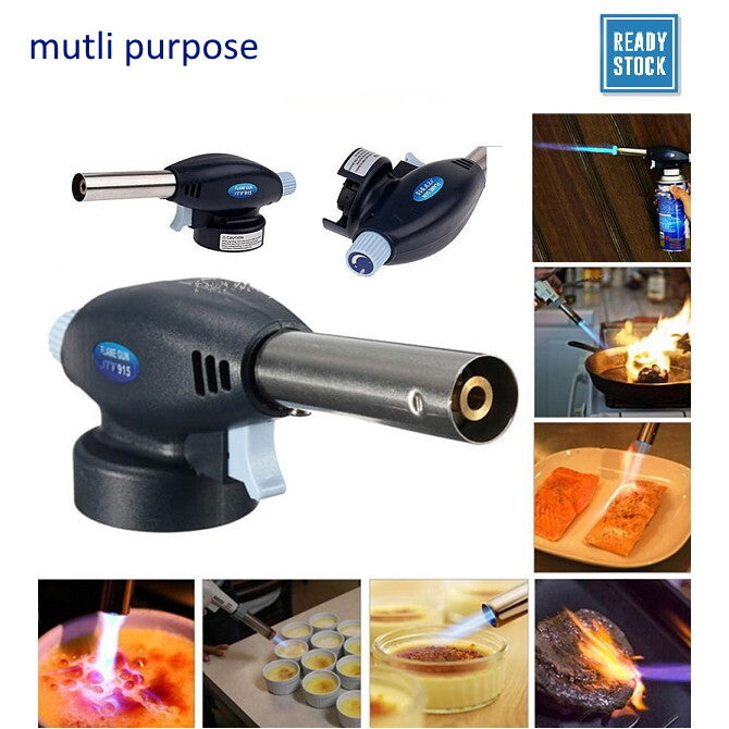 Blue Gas Torch – 1350℃ · Adjustable Flame · Windproof · Waterproof · Electronic Ignition
