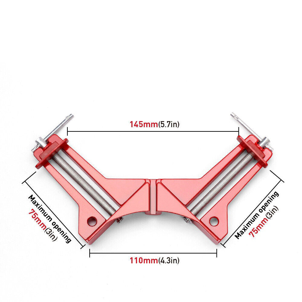4Pcs Corner Clamps Outside 90 Degree Right Angle Miter Frame Holder Timber Work