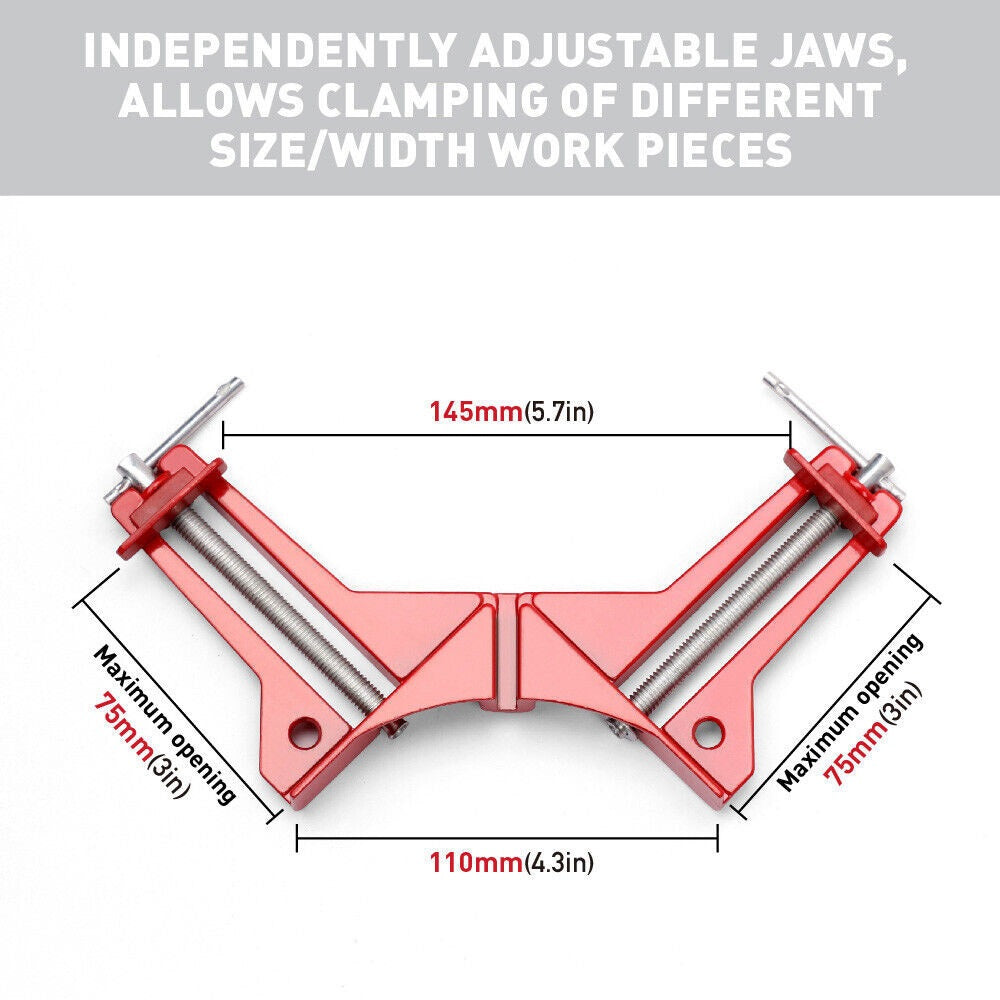 4Pcs Corner Clamps Outside 90 Degree Right Angle Miter Frame Holder Timber Work