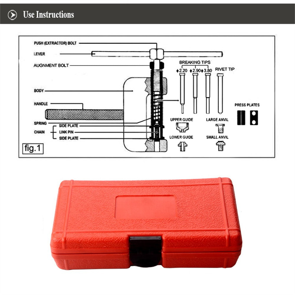 Chain Rivet Tool Motorcycle Chain Tools Splitter Cutter Breaker Link Rivet Tools