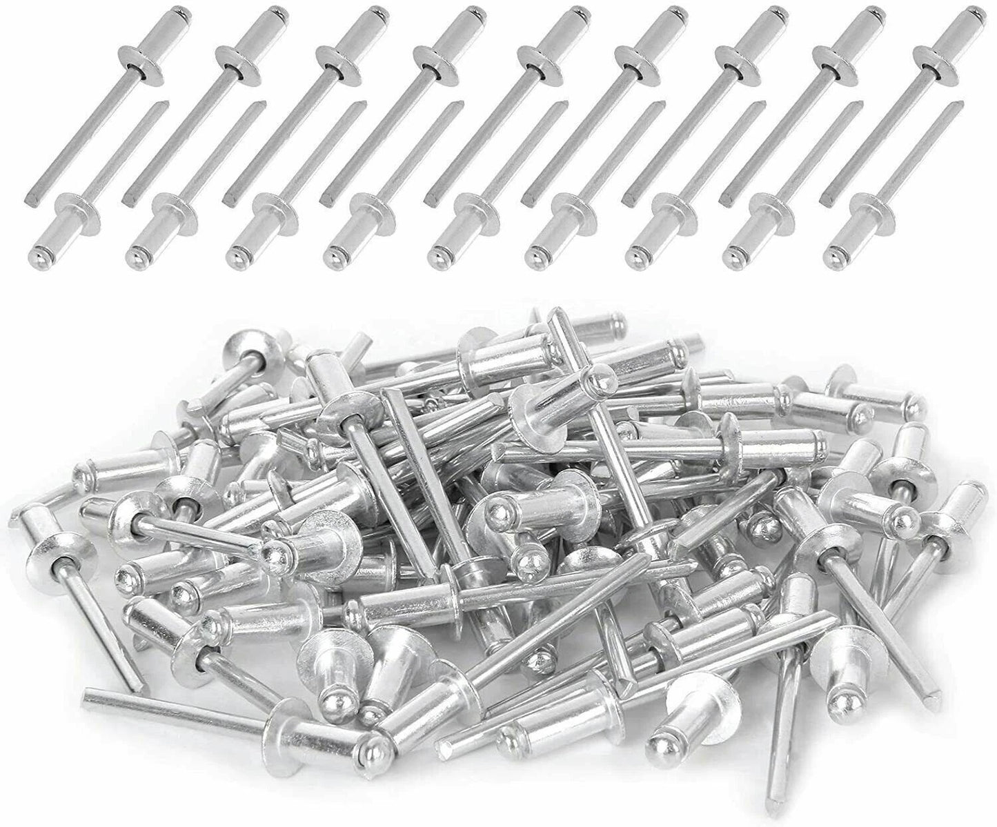 500-Piece Aluminum Blind Pop Rivet Assortment with Riveter Gun Pin