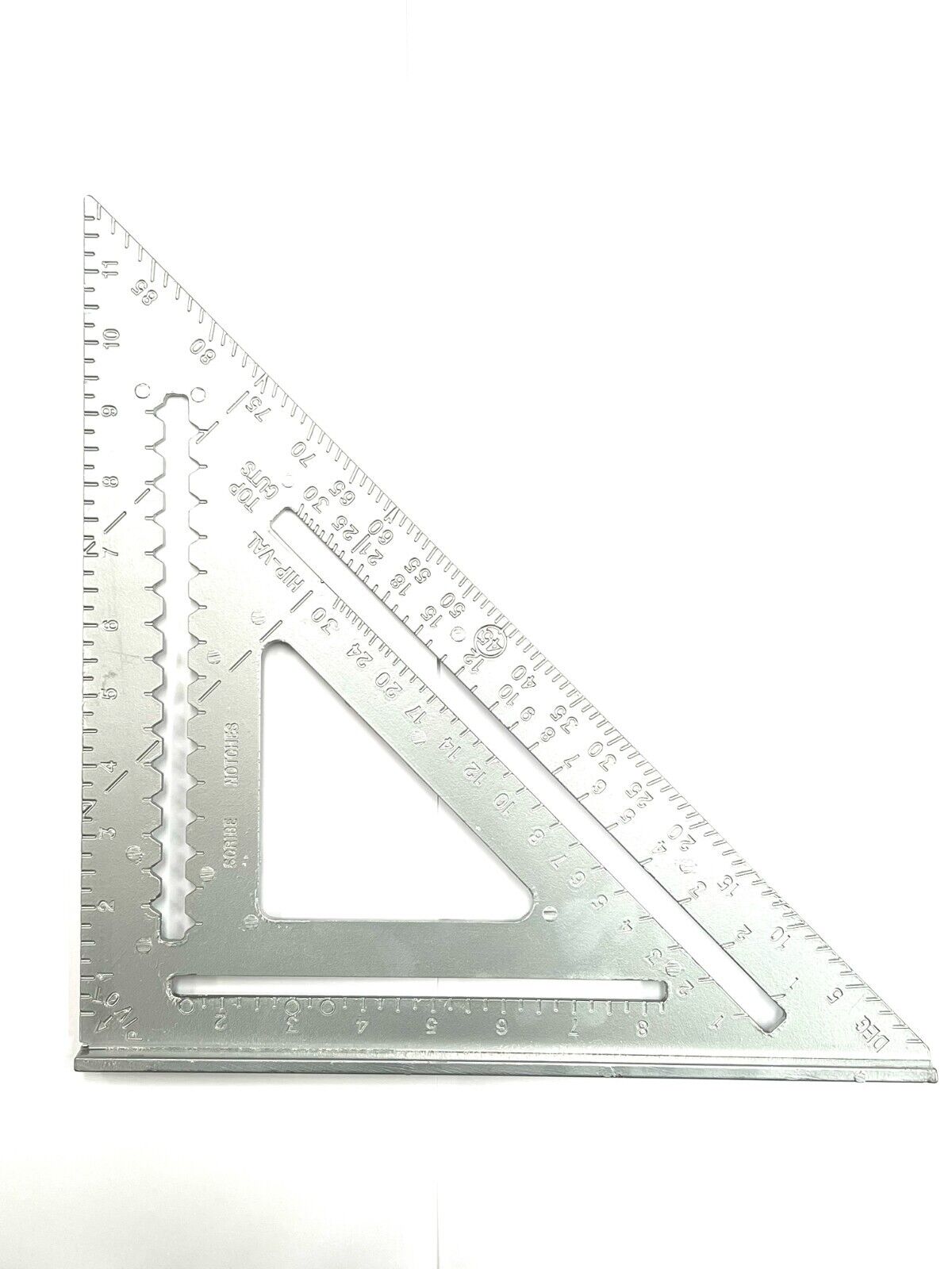 12-inch aluminum square protractor ruler, durable measuring tool for precise angle measurements in woodworking, metalworking, and DIY projects