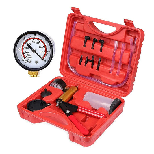 Vacuum Pump Hand Held Brake Bleeder Tester Set Bleed Kit Car Motorbike Bleeding