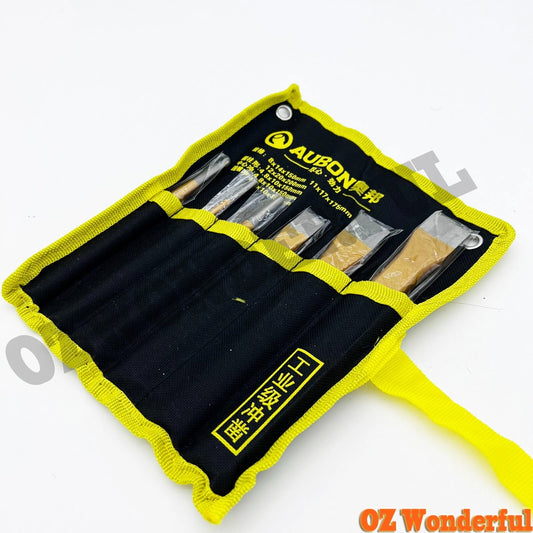6Pcs Cold Chisel Set Chisel with Canvas Bag, Heavy Duty Chisels Set for Brickwor