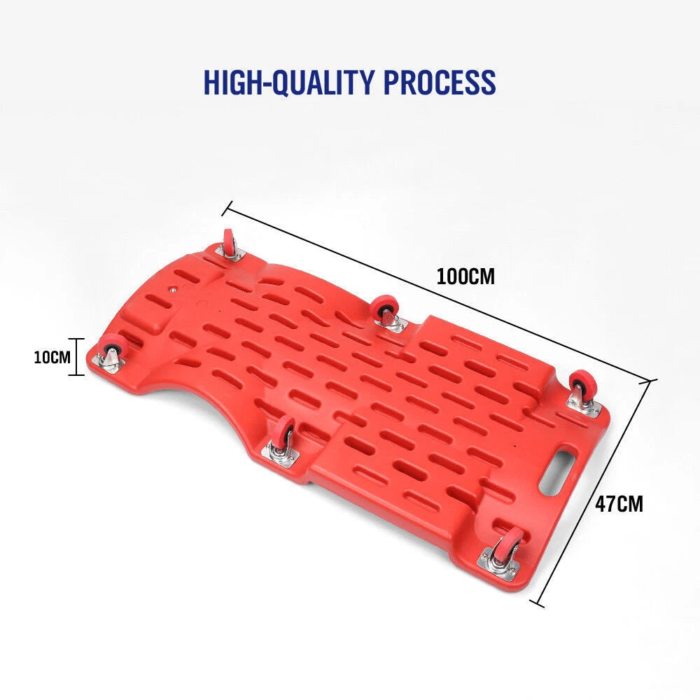 100cm Workshop Creeper Garage Mechanic Repair Trolley Laying Roller Auto Tool Red/Black
