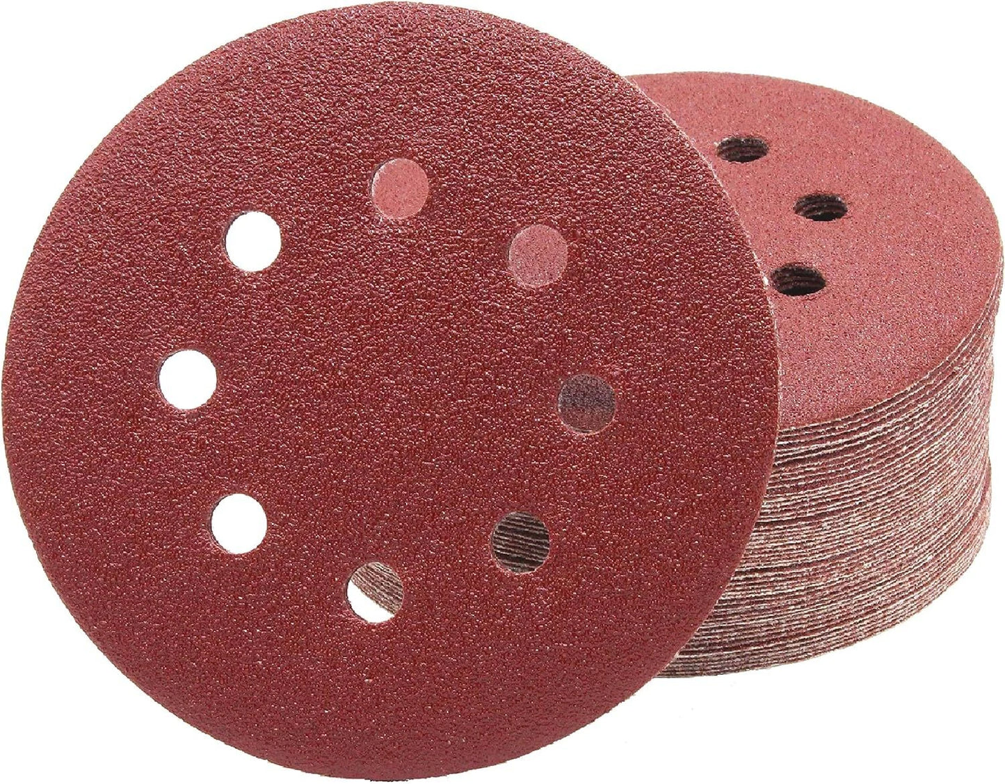 115/125x22mm 8 Holes Round Sanding Discs Disc Sanding paper 40/60/80/120/240Grit