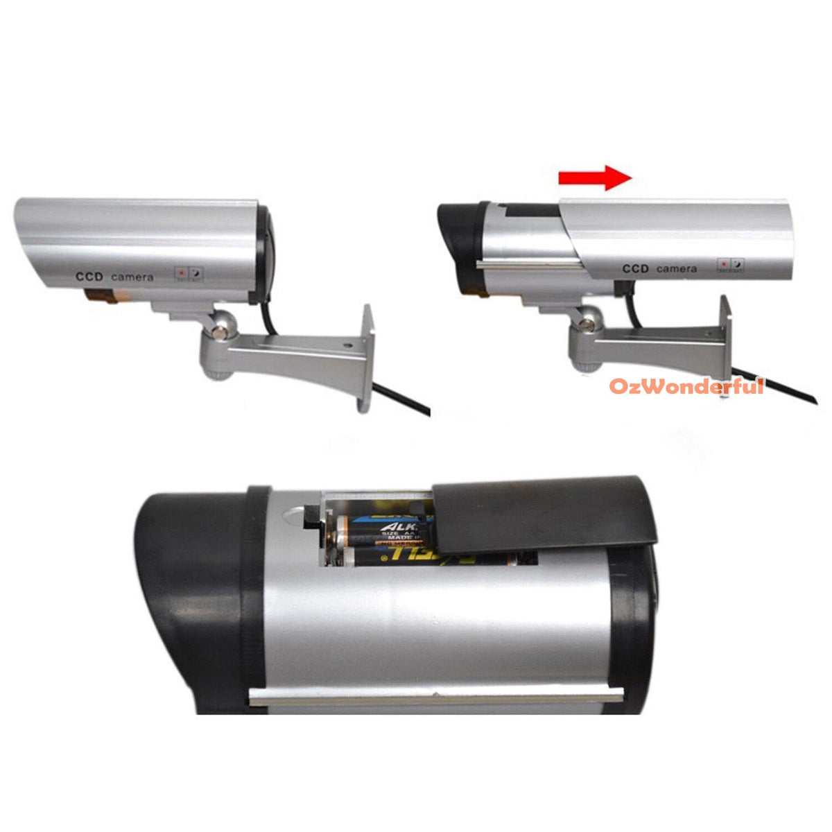 Fake Dummy Wireless Home Security CCTV Camera Surveillance Simulation LED Light