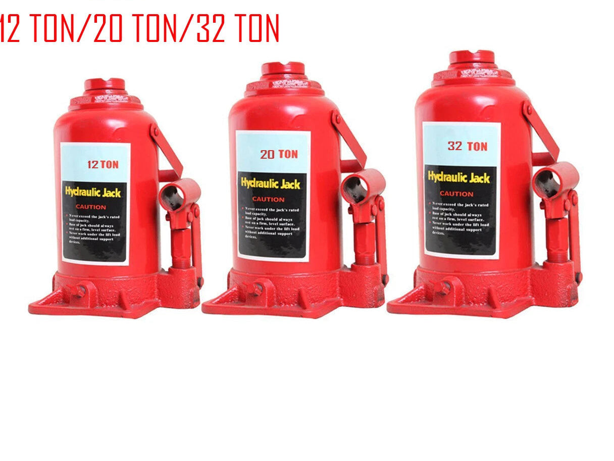 12/20/32 Ton Bottle Jack Hydraulic Lifter Heavy Duty Car with Safety Valve