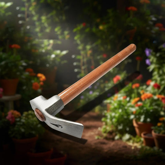 HAMMER WOOD-HANDLE ADZE-COMBINED W/ HAMMER - WOODWORKING AXE + CLAW