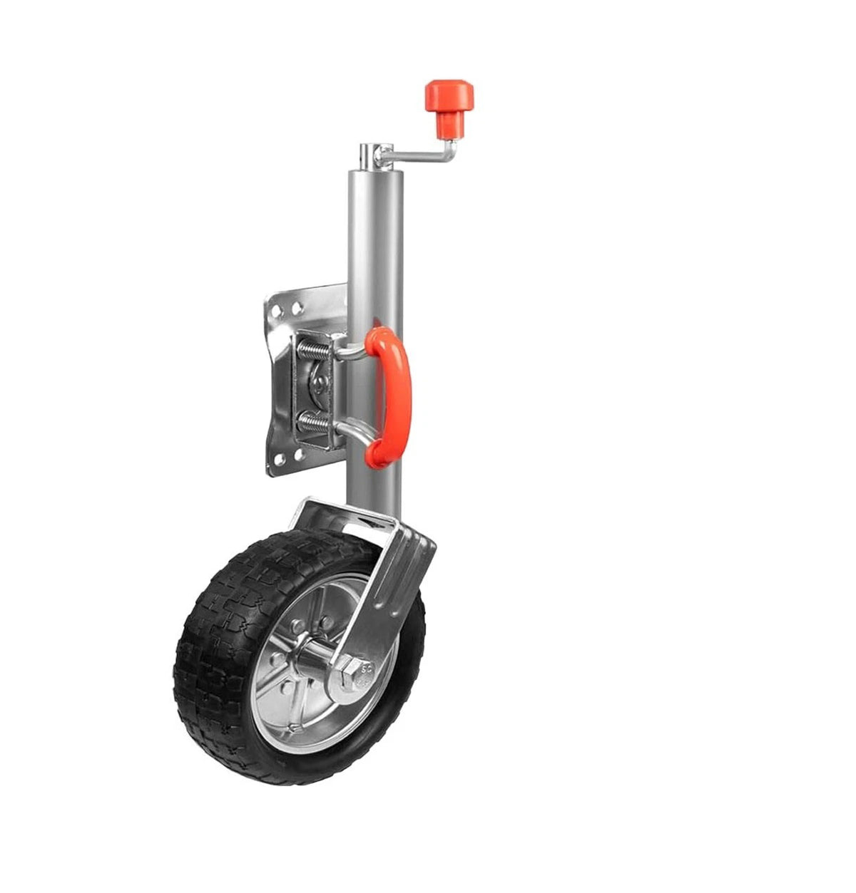 6″ Inch Trailer Jockey Wheel with Mounting Bracket Kit — Swing Up · 1200lbs Capacity · Solid Rubber Wheel