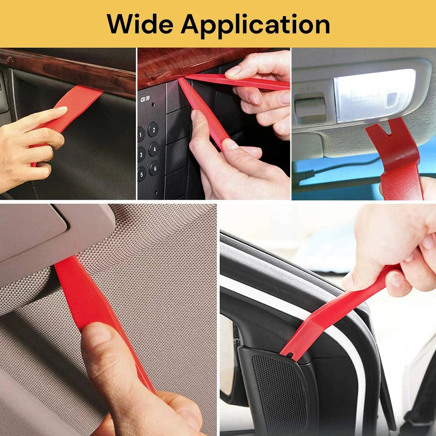 19PCS Car Trim Removal Tool Auto Hand Plastic Pry Bar Panel Door Clip Interior
