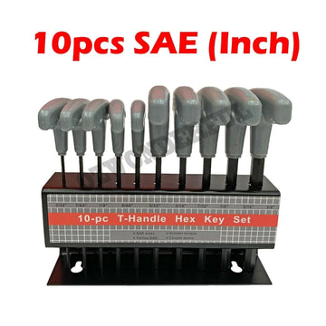 T Handle Hex Key Set Metric and SAE 10 to Allen Keys T Bar Wrench