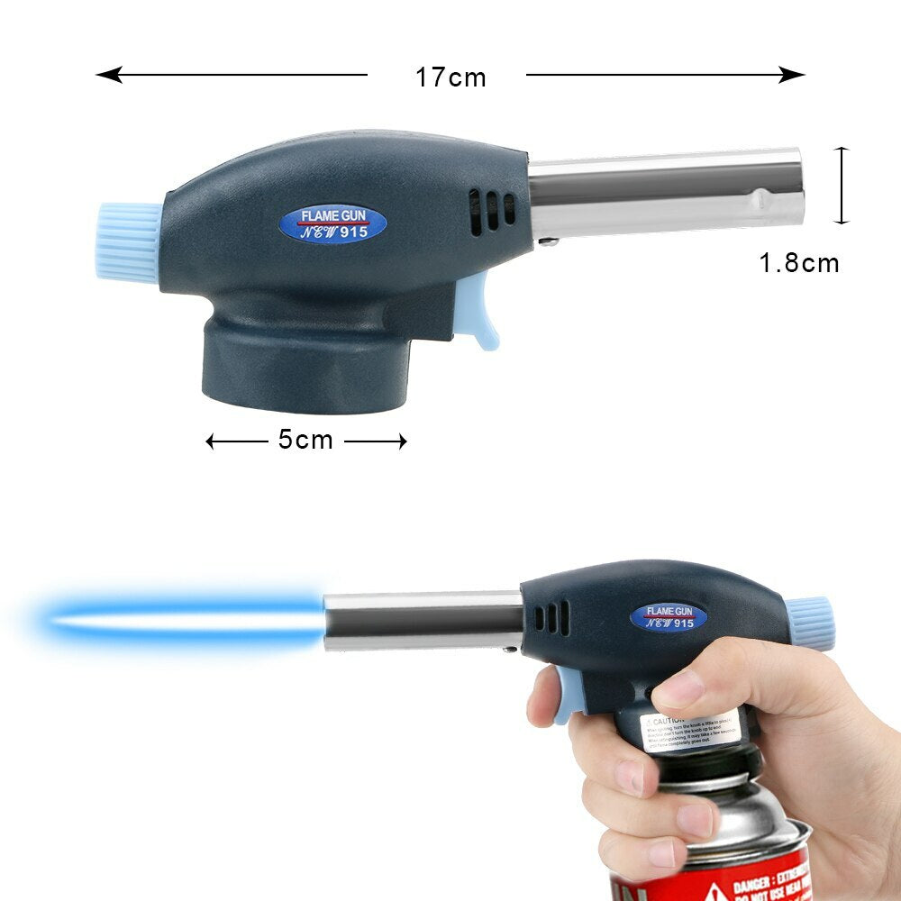 Blue Gas Torch – 1350℃ · Adjustable Flame · Windproof · Waterproof · Electronic Ignition