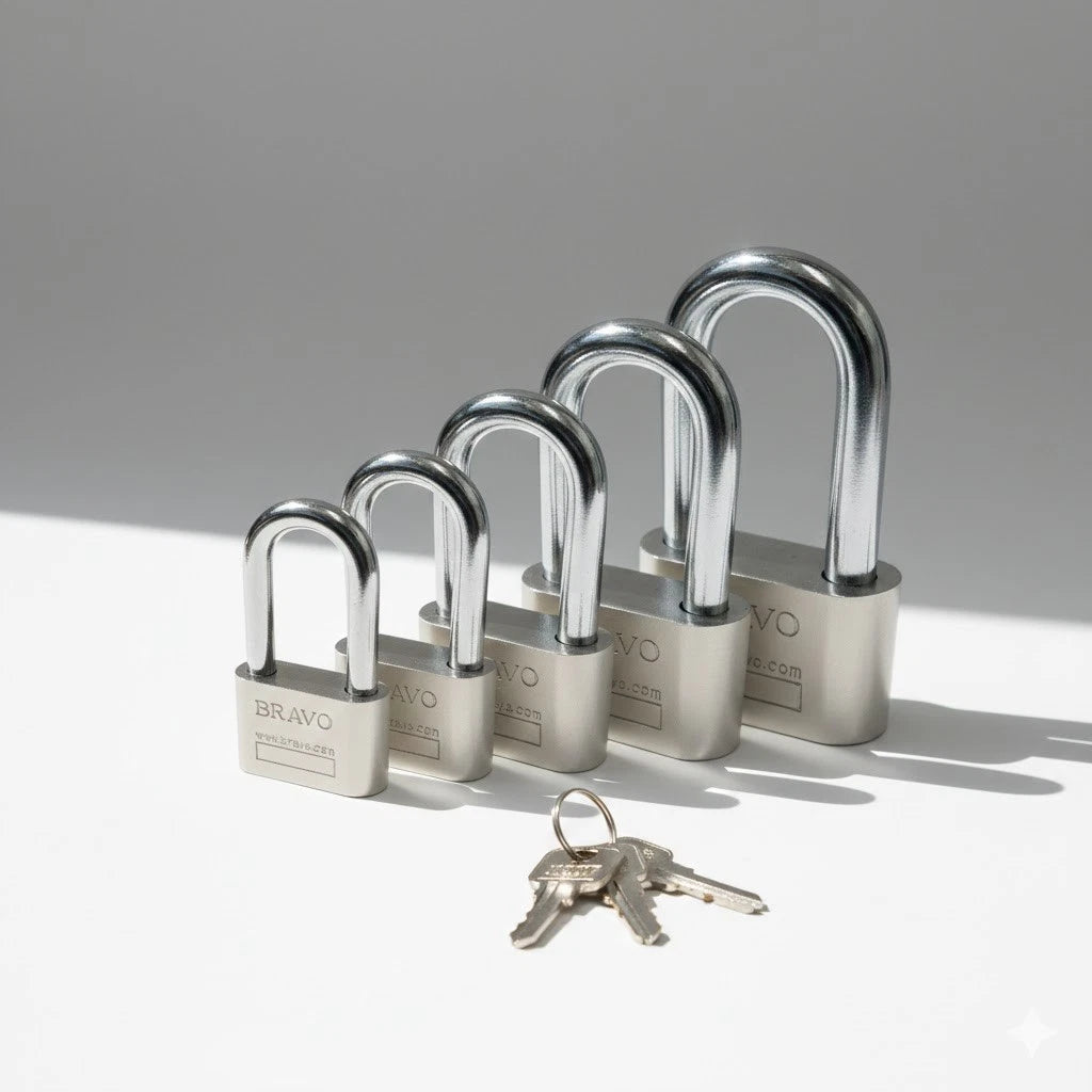 Padlock Long Arm Shackle Spare Keys Luggage Suitcase Locker Security Lock 3 keys