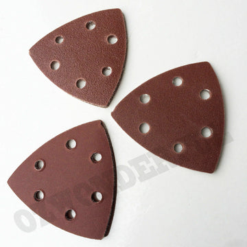 50PC 93mm 6 Holes Triangle Sanding Discs paper 40 60 80 120 240 Grit Sandpaper