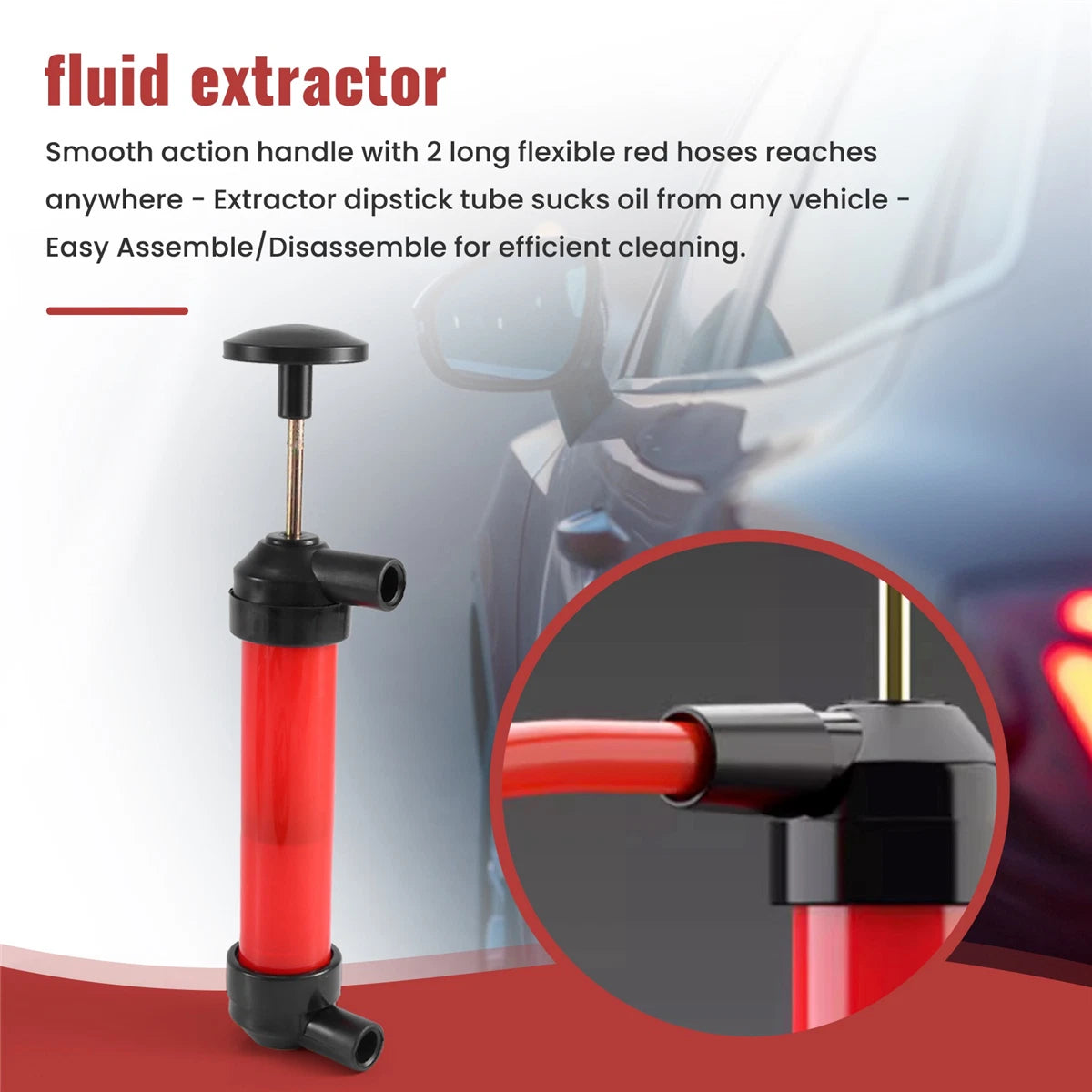 Deluxe Fluid Extractor Pump — Hand Siphon Pump · 200cc · Petrol · Diesel · Oil · ATF · Coolant · Water