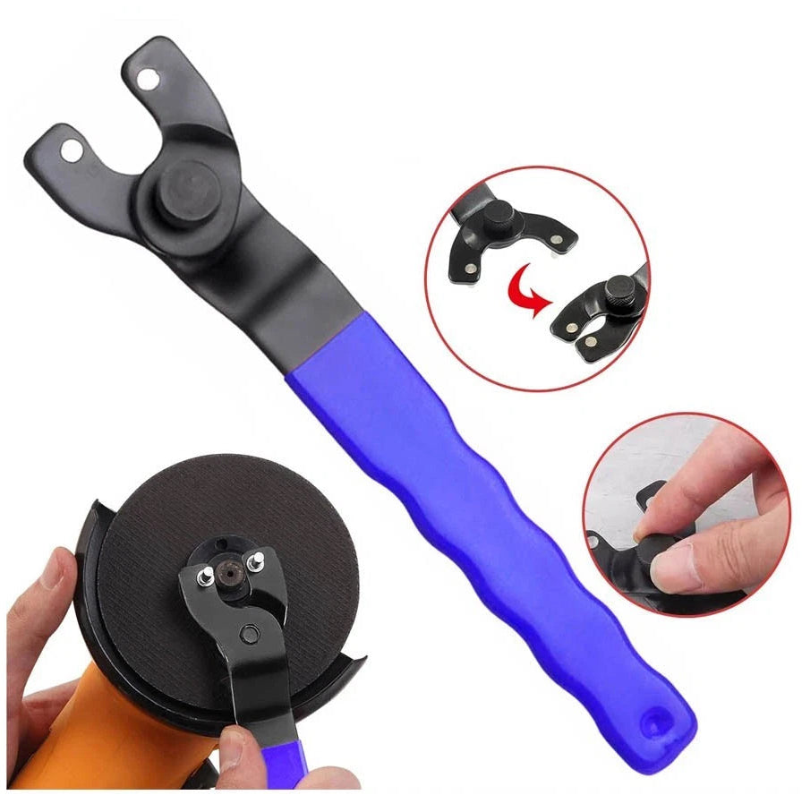 Adjustable Angle Grinder 195mm Key Wrench Wrenches Pin Spanner Nuts Tool