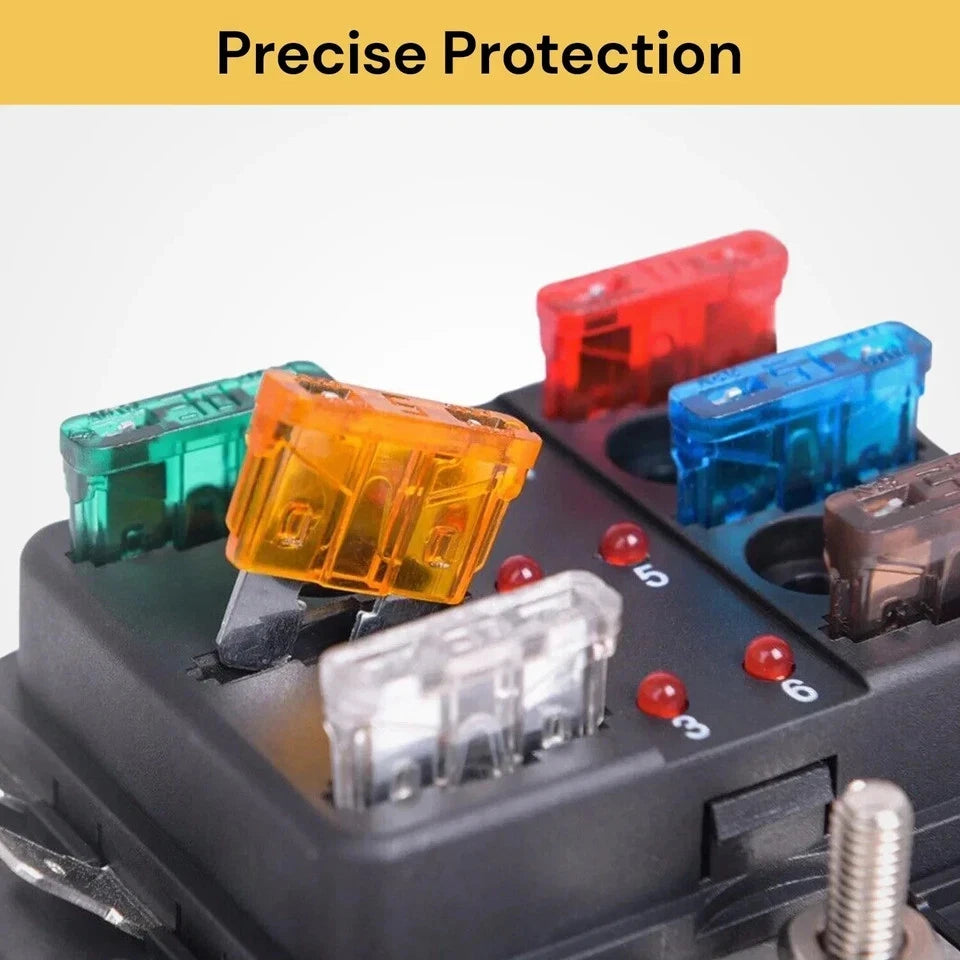 100PCS Automotive Blade Fuse Kit — Standard Size 2A to 35A · Includes Storage Case · Car/Truck/Boat/RV
