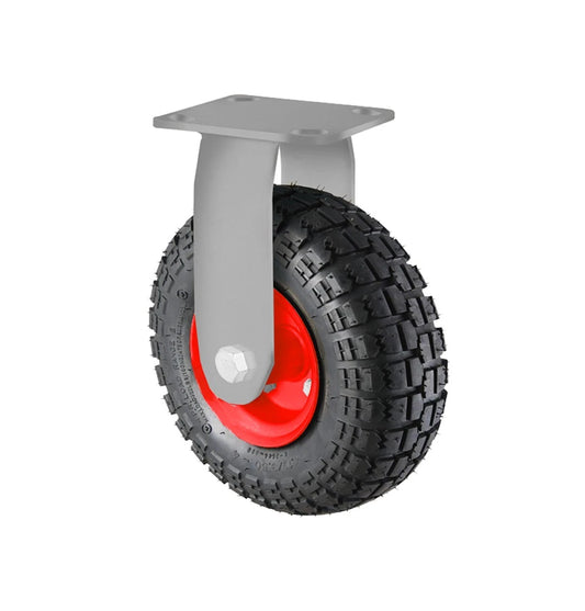10" Castor FIXED Wheel Pneumatic Caster Trolley Wheel 4.10-3.50 HEAVY DUTY - Versatile and Durable Solution for Heavy Equipment and Machinery