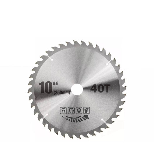 10" High-Precision Circular Saw Blade 40T / 60T / 80T / 100T · Tungsten Carbide Tipped · Wood Cutting