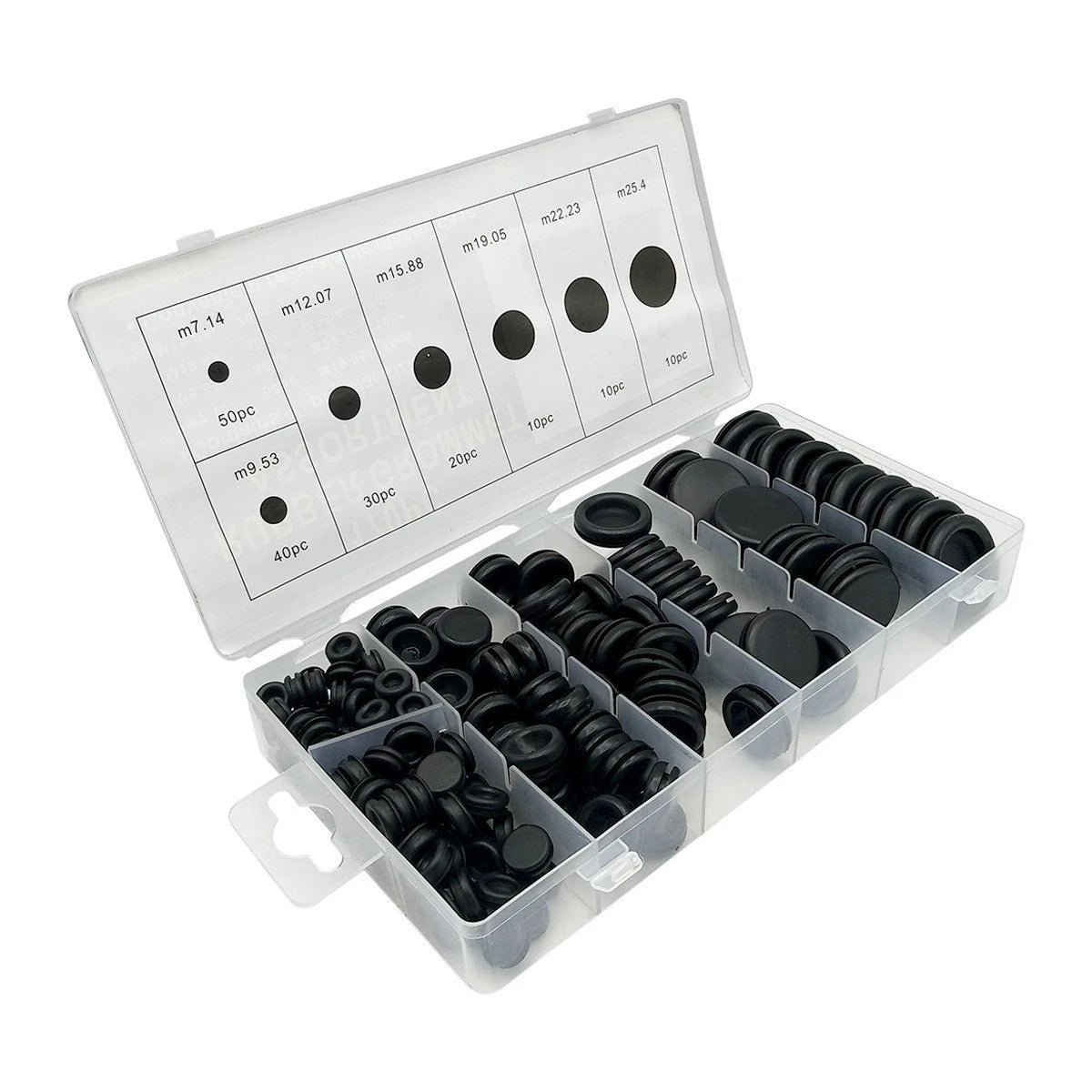 170PCS Rubber Grommet Kit – 7 Common Sizes · Black · Superior Rubber