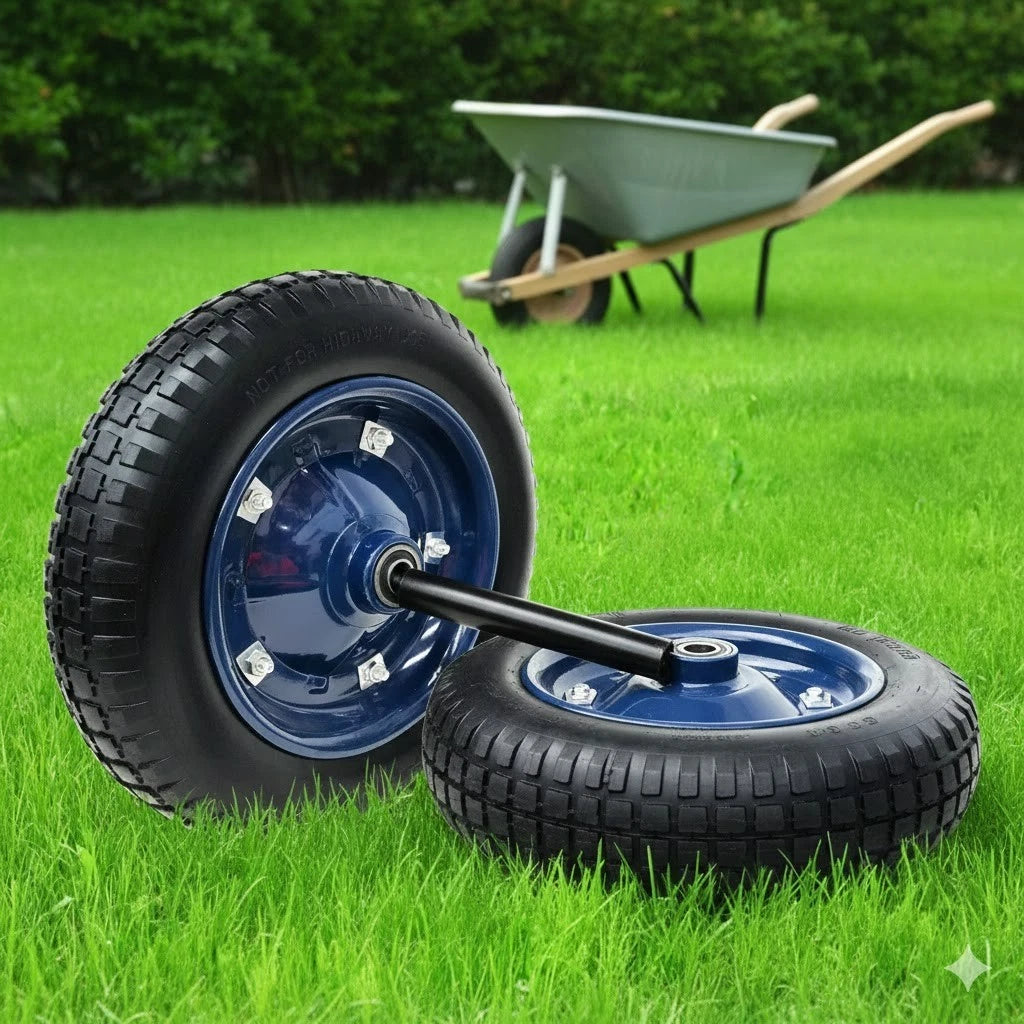 13" 3.00-8 16mm Bore solid Trolley Wheelbarrow Tyre Wheel Wheels Tyres Proof