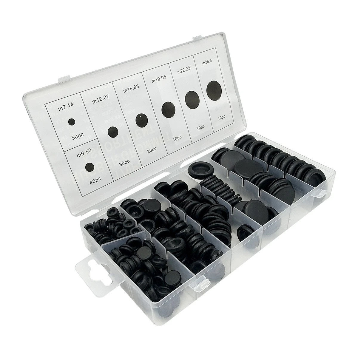 170PCS Rubber Grommet Kit – 7 Common Sizes · Black · Superior Rubber
