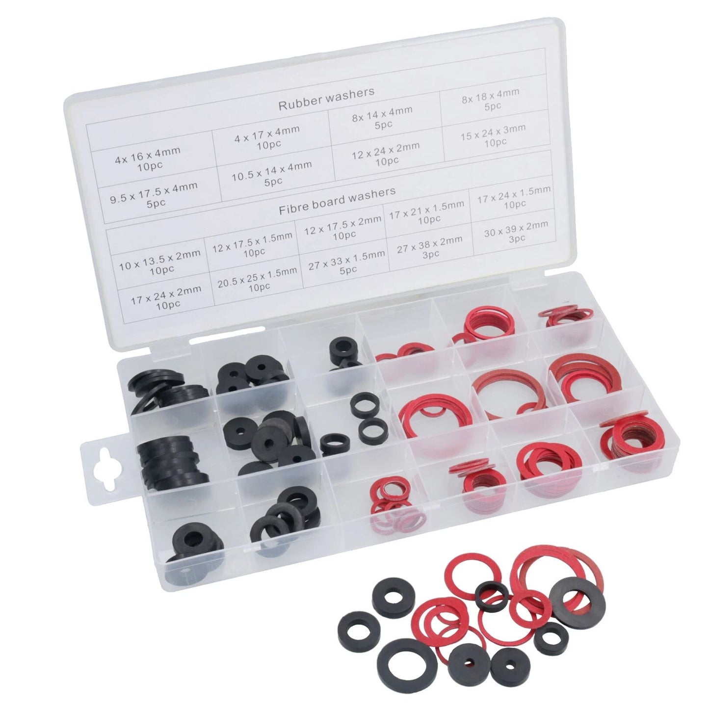 141 pc Piece Plumbing Rubber Seals Sealing Tap Washer Kit Set Pack Tools