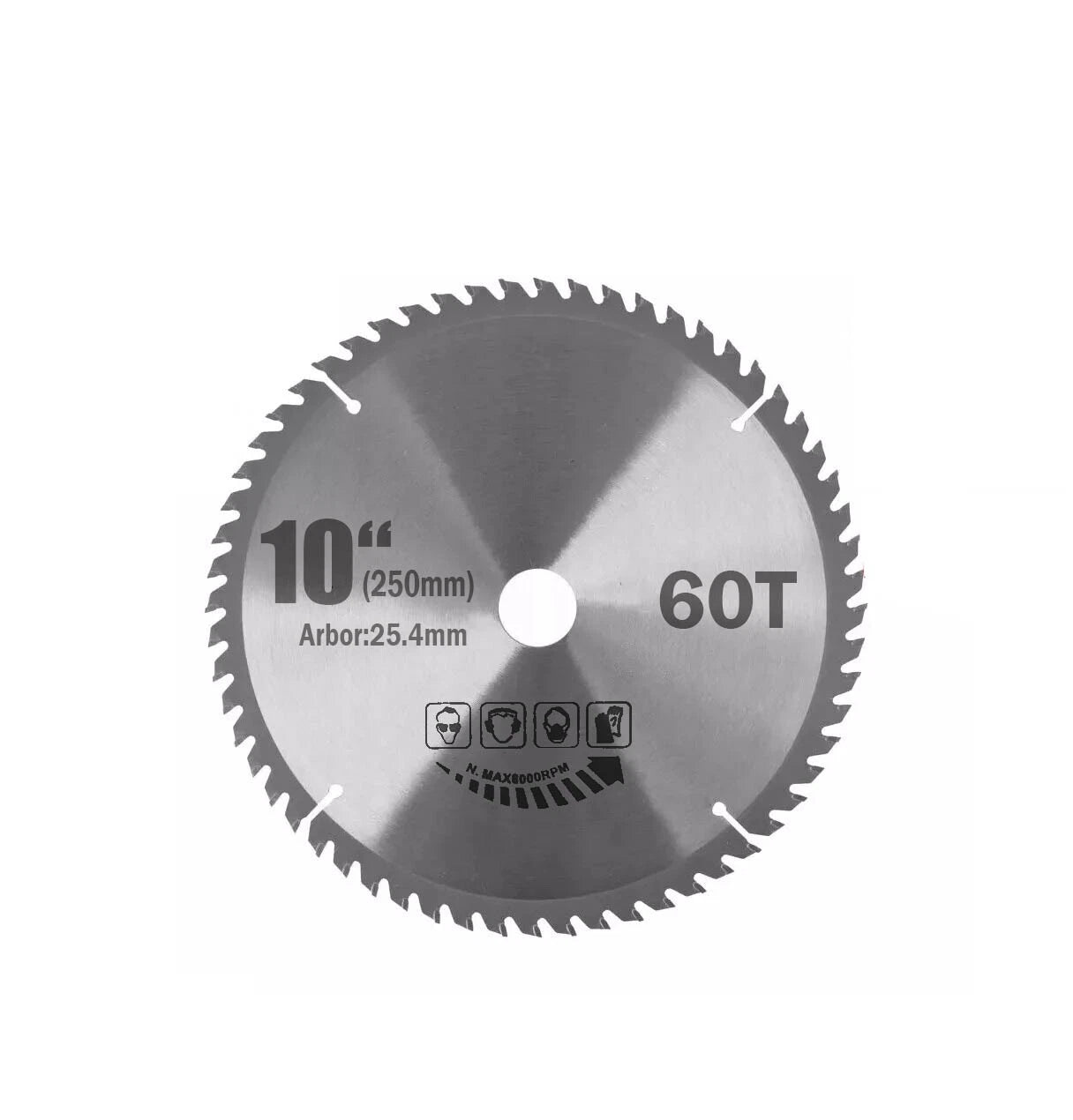 10" High-Precision Circular Saw Blade 40T / 60T / 80T / 100T · Tungsten Carbide Tipped · Wood Cutting