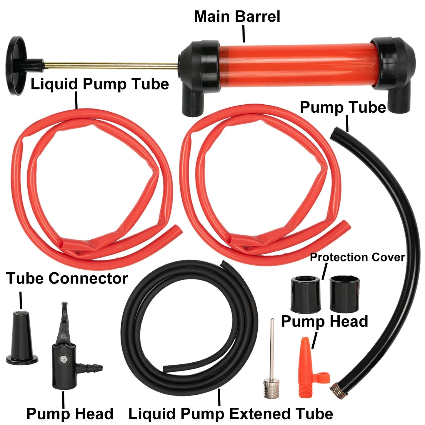 Deluxe Fluid Extractor Pump — Hand Siphon Pump · 200cc · Petrol · Diesel · Oil · ATF · Coolant · Water