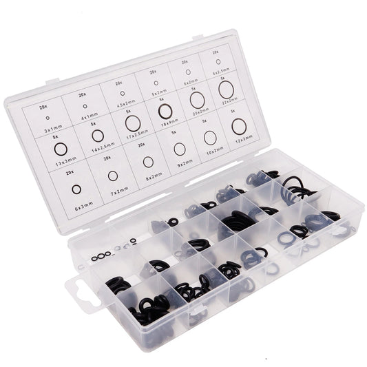 225Pcs Rubber O-Ring Assortment Set Gasket Automotive Seal O Ring Kit Supplies