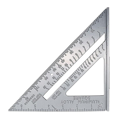 7-inch aluminum square protractor ruler, durable measuring tool for precise angle measurements in woodworking, metalworking, and DIY projects