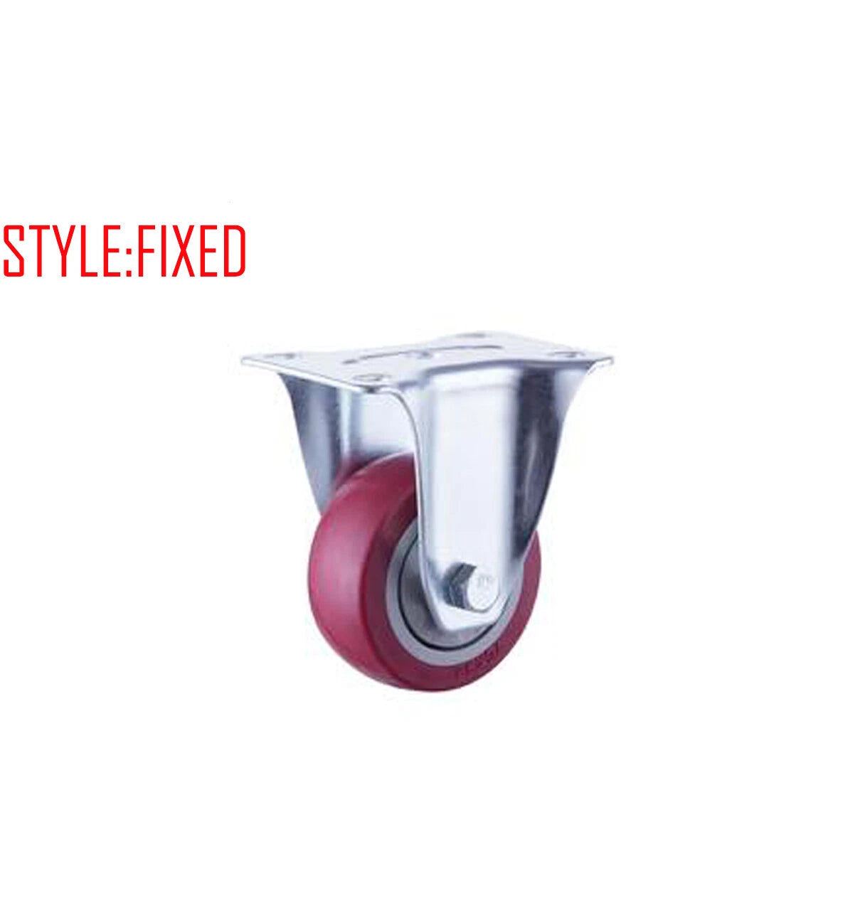 Red PVC Castor Wheels 3" 4" 5" – Swivel / Brake / Fixed Plate Bolt | Industrial