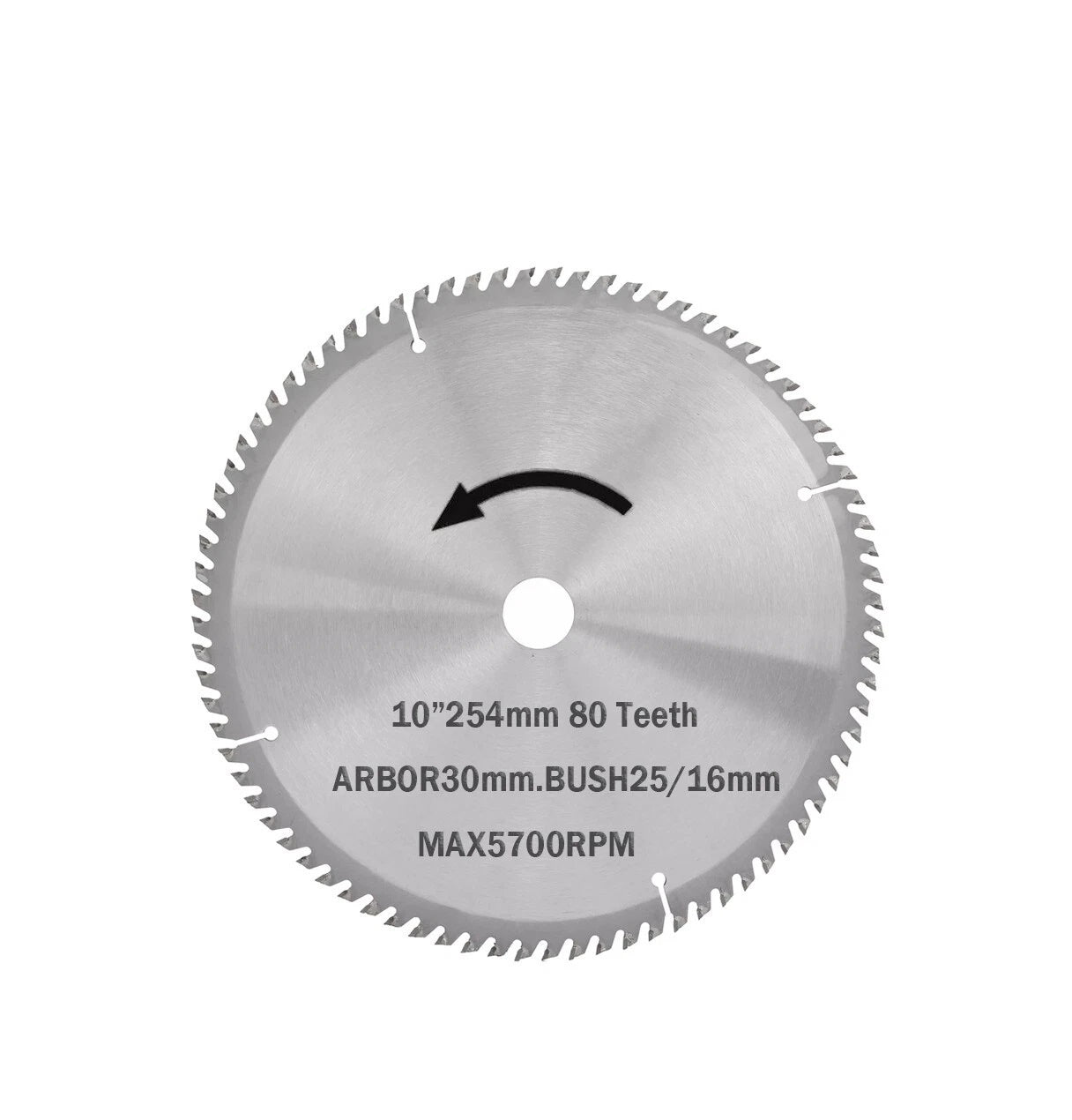 10" High-Precision Circular Saw Blade 40T / 60T / 80T / 100T · Tungsten Carbide Tipped · Wood Cutting