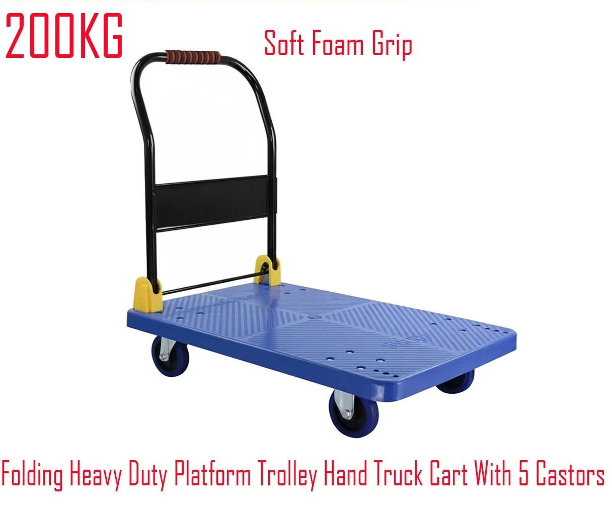 Folding Heavy Duty Platform Trolley Hand Truck Foldable Cart Industrial