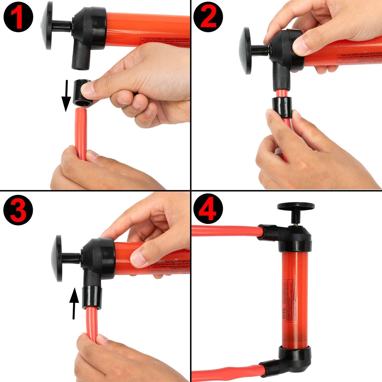 Deluxe Fluid Extractor Pump — Hand Siphon Pump · 200cc · Petrol · Diesel · Oil · ATF · Coolant · Water