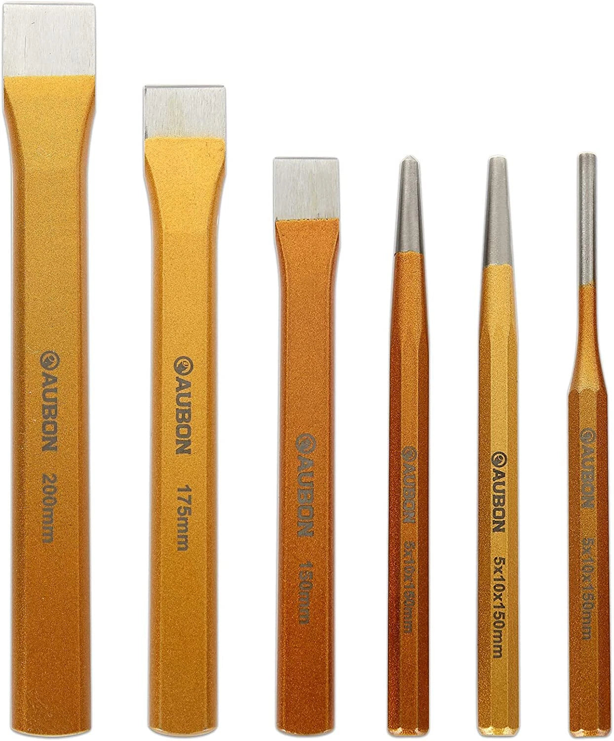 6Pcs Cold Chisel Set Chisel with Canvas Bag, Heavy Duty Chisels Set for Brickwor