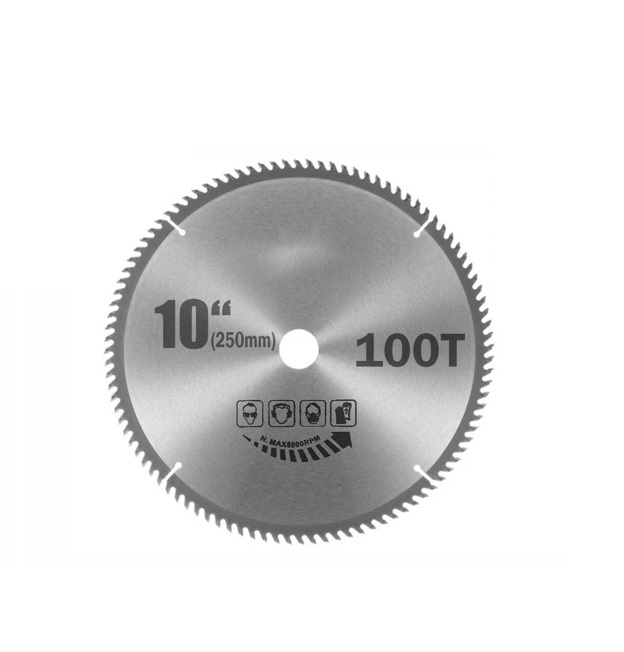 10" High-Precision Circular Saw Blade 40T / 60T / 80T / 100T · Tungsten Carbide Tipped · Wood Cutting