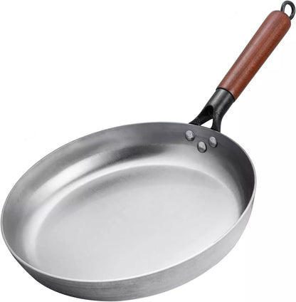 Premium Heavy-Duty Carbon Steel Frying Pan - Uncoated, Non-Stick & Durable | Perfect for Stir-Frying, Searing & Grilling | 28cm, 30cm, 32cm，Before use,seasoning First