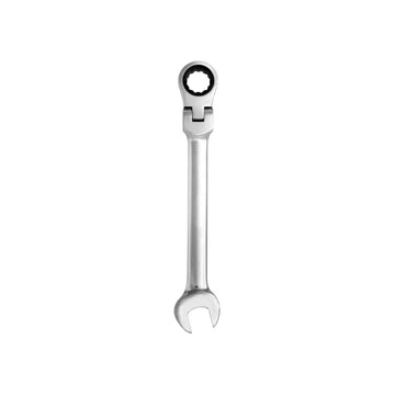 silver-polished-Flexible-head-cr-v-reversible-ratchet-combination-spanner-11mm
