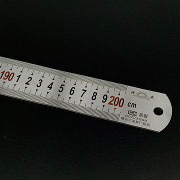 2m Stainless Steel Double Sided Metal Ruler with Inch and Metric Measurements